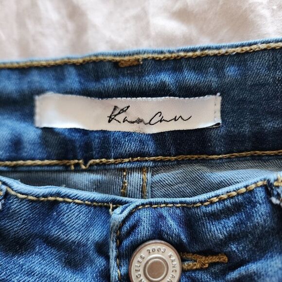 Kancan raw fringe hem distressed‎ skinny ankle jeans womens size 9 28 - Picture 5 of 8